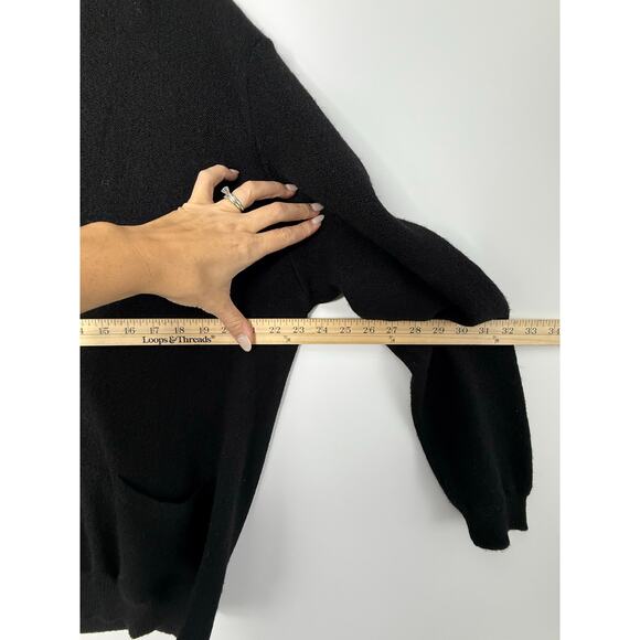 Peru Unlimited Black Baby Alpaca Wool Cardigan Sweater Men M Button Front - Picture 7 of 8